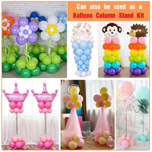 Balloon Column Stand Kit for Floor - 5 Feet Tall Set of 2 Balloon Columns,Balloon Arch Kit with Base and Pole,Balloon Tower Decorations for Wedding, Birthday Party and Event Decorations