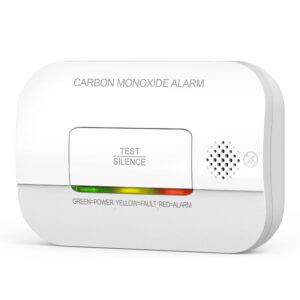 putogesafe carbon monoxide detector, 7 year sensor life,conforms to ul standards, with battery warning indicator and test button, 85 db, for ceiling and wall mounting, white (1 pack)