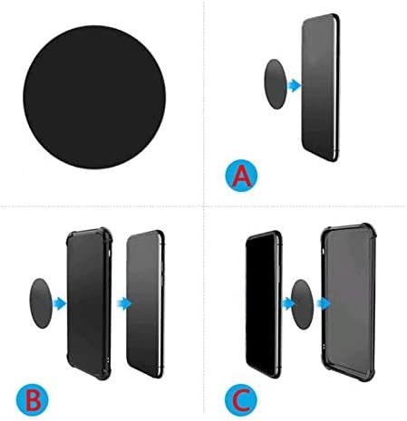 GDMINLO Mount Metal Plate（4Pack） for Magnetic Car Mount Phone Holder with Full Adhesive for Phone Magnet, Magnetic Mount, Car Mount Magnet（2 Rectangle and 2 Round）