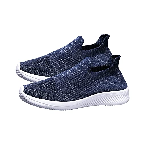 GENMAI SOEASY Women’s Walking Shoes Sneakers Daily Shoes Slip-on Lightweight Comfortable Breathable Blue