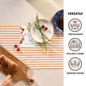 Folkulture Table Runner 72 Inches Long with Tassels for Dining Table Decor, 100% Cotton Farmhouse Style Table Runner, Boho Runner for Home Décor, Coffee Table Runner (Russet Orange)