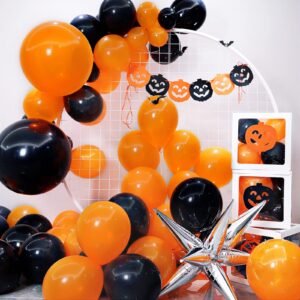 125pcs Black Balloon Garland Kit, 18/12/10/5 inch Black Latex Balloons Different Sizes Pack for Birthday Halloween Graduation Baby Shower Father's Day Party Decorations