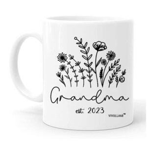 Vivulla68 Promoted To Grandma 2023 Mug, New Grandma Gifts First Time, Grandma to be Gifts, Pregnancy Announcement for Grandma Expecting, Grandma Mugs Coffee Gift for New Grandma, Future Grandma Gifts