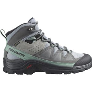 Salomon Women's QUEST ROVE GORE-TEX Leather Hiking Boots for Women, Quarry / Quiet Shade / Black, 8.5