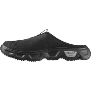 salomon women's walking loafer, black/black/alloy, 9.5