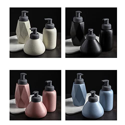 QTBH Soap Dispenser Ceramic Liquid Foam Soap Dispenser Portable Shampoo Conditioner Body Wash Lotion Pump Bottle Bathroom Accessories Soap Pump (Color : D1)