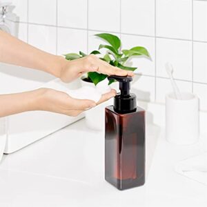 QTBH Soap Dispenser 450ml Foaming Dispenser Refillable Pump Bottle for Liquid Soap Shampoo Body Wash Bathroom Container for Cosmetics Soap Pump (Capacity : 250ml, Color : Clear)