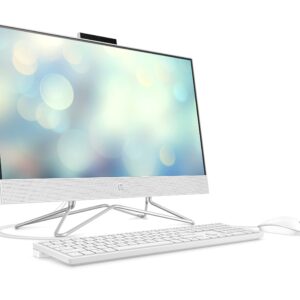 HP 24" All-in-One Desktop, AMD Athlon Silver 3050U Processor, AMD Radeon Graphics, 8 GB RAM, 256 GB SSD, Windows 11 Home (24-dd0210, Snow White) (Renewed)