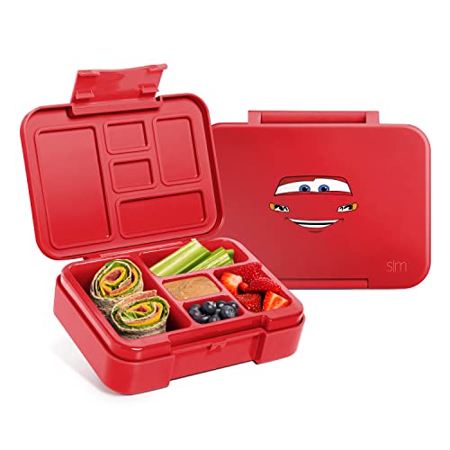 Simple Modern Disney Pixar Bento Lunch Box for Kids | BPA Free, Leakproof, Dishwasher Safe | Lunch Container for Boys, Toddlers | Porter Collection | 5 Compartments | Cars Kachow