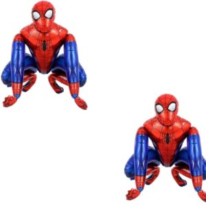 2PCS, Superhero Airwalker Foil Balloon, Medium Size, for Kid Toddler, Birthday Decoration, Supplies Decoration, Large Spidey Balloon