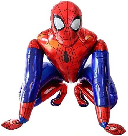 2PCS, Superhero Airwalker Foil Balloon, Medium Size, for Kid Toddler, Birthday Decoration, Supplies Decoration, Large Spidey Balloon