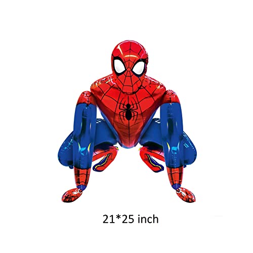 2PCS, Superhero Airwalker Foil Balloon, Medium Size, for Kid Toddler, Birthday Decoration, Supplies Decoration, Large Spidey Balloon