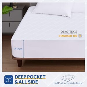 Sealy Heated Mattress Pad Queen Size, Cotton Blend Electric Bed Warmer with 10 Heat Setting Wireless Controller & 1-12 Hours Auto Shut Off, Fit Up to 17 Inch Deep Pocket, 60x80 Inch, White