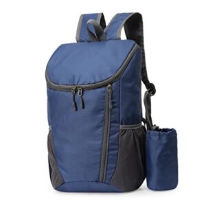 keyduacu unisex foldable backpack portable backpack hiking travel backpack wear-resistant waterproof backpack outdoor sports backpack(blue)