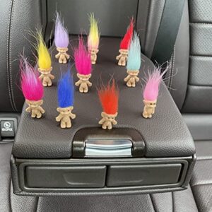 10PCS DIY Vintage Lucky Troll Doll Mini Action Figures Cake Toppers Dollhouse Dolls for Party Favors, Collections, Arts and Crafts …