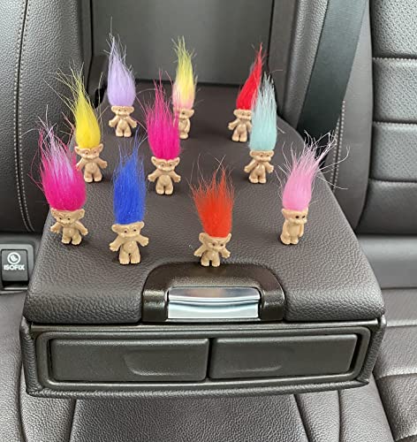 10PCS DIY Vintage Lucky Troll Doll Mini Action Figures Cake Toppers Dollhouse Dolls for Party Favors, Collections, Arts and Crafts …