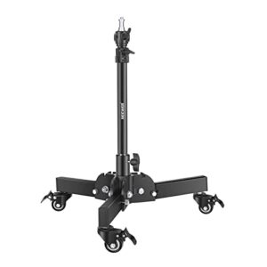 neewer heavy duty light stand with casters, 2.4ft max height foldable tripod stand for low-angle/tabletop shooting, photography light stand for softbox, monolight and other photographic equipment