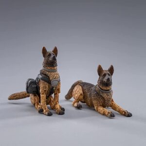 JOYTOY 1/18 Action Figures Military Dogs Collection Model for Boys Gift (2 Set of Dogs)