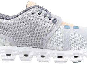 ON Women's Cloud 5 Push Sneakers, Glacier/Undyed White, 6