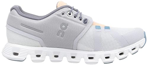 ON Women's Cloud 5 Push Sneakers, Glacier/Undyed White, 6