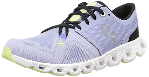 ON Women's Cloud X 3 Sneakers, Nimbus/White,8