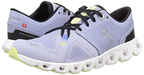 ON Women's Cloud X 3 Sneakers, Nimbus/White,8