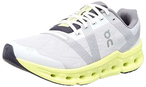 On Women's Cloudgo Sneakers, Frost/Hay, White, Green, 5 Medium US