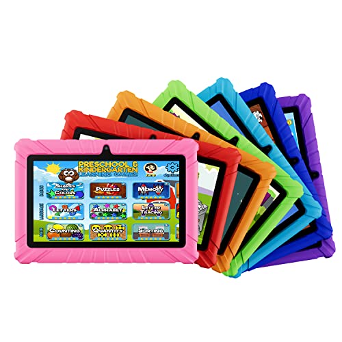 Contixo V8-4 7” Kids Tablet, 2GB RAM, 16GB Storage, Android 11 GO, Ultimate Learning Tablet for Children with Teacher’s Approved Apps, Kid Proof Protection Case, Blue