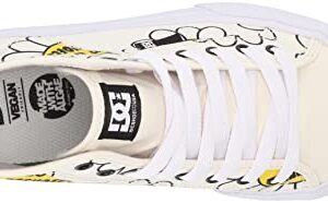 DC Women's Manteca Hi TXSE Skate Shoe, White/Black/Flower, 11