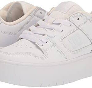 DC Women's Manteca 4 Platform Skate Shoe, White/White, 5