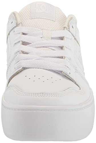 DC Women's Manteca 4 Platform Skate Shoe, White/White, 5