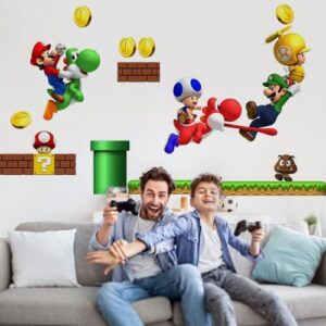 DEKOSH Mario Wall Decal | Peel & Stick Mario Wall Decor for Kids Room