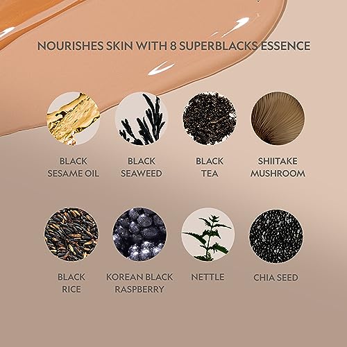 YENSA Super Silk Foundation - Full Coverage, Age-defying complex of Vitamin C, E, Ferulic, and Bakuchiol Oil (Light Medium 1) 1.0 fl oz