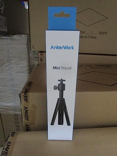 AnkerWork Mini Tripod, Camera Tripod, Tripod Stand for Webcam, Small Flexible Tripod