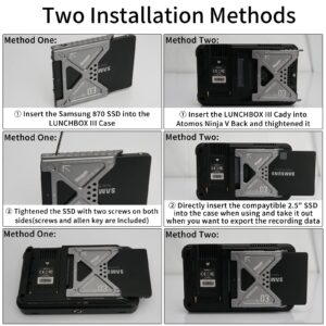 ANDYCINE Lunchbox III Magnalium Case Compatibe for Samsung 870EV0,870QVO SSD Compatible for Atomos Ninja V,V+, Ninja Flame, Ninja Inferno, and Shogun Inferno