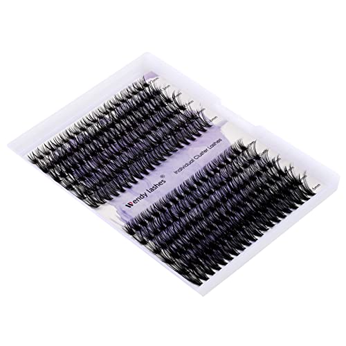 Individual Cluster Lashes 30D/40D Mixed Natural Eyelash Clusters C/D Curl 0.07mm Matte Black Soft 12-16mm Mink DIY Individual Eyelashes Cluster Lashes Extension By Wendy Lashes (30/40D-D)