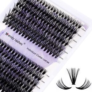 individual cluster lashes 30d/40d mixed natural eyelash clusters c/d curl 0.07mm matte black soft 12-16mm mink diy individual eyelashes cluster lashes extension by wendy lashes (30/40d-d)