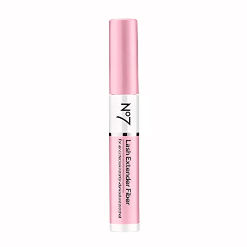 No7 Lash Extender Fiber Mascara - Black - Clump-Free Lash Lengthening Mascara for Adding Volume & Length to Eyelashes (7ml)