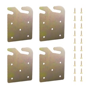 bed frame brackets 4pcs wood bed frame hardware universal replacement parts bed rail hook plates for headboard and footboard