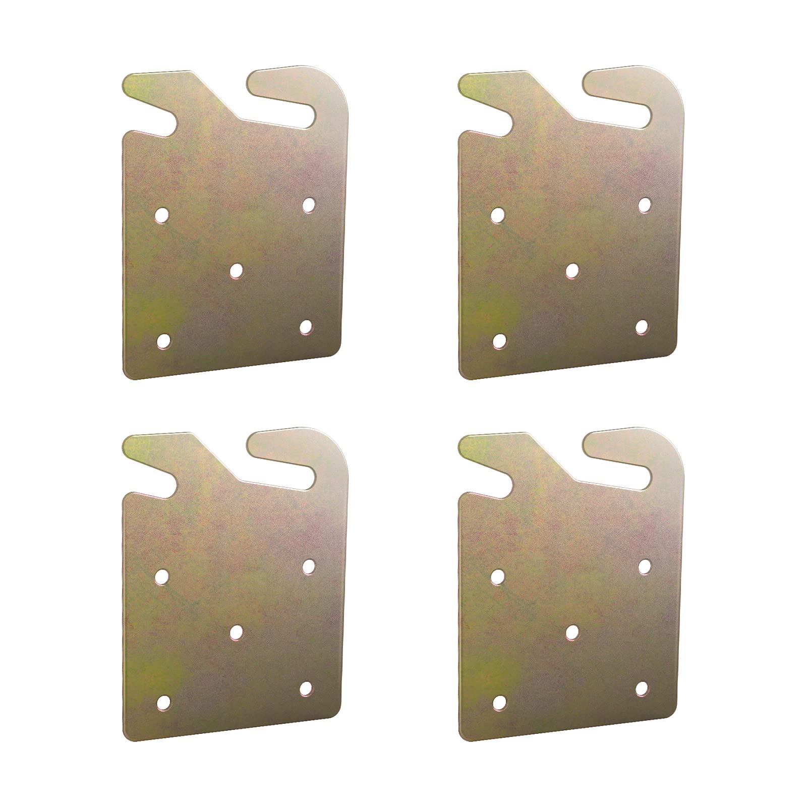 Bed Frame Brackets 4PCS Wood Bed Frame Hardware Universal Replacement Parts Bed Rail Hook Plates for Headboard and Footboard