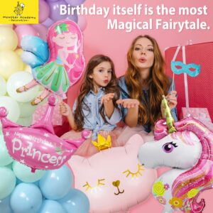 UNICORN BIRTHDAY DECORATIONS FOR GIRLS: Wearable Butterfly Wing, Warm Butter Pastel Balloon Garland, HUGE FOIL Balloon, Balloon Pump (thank me later), Magical Girl's Birthday Decorations.