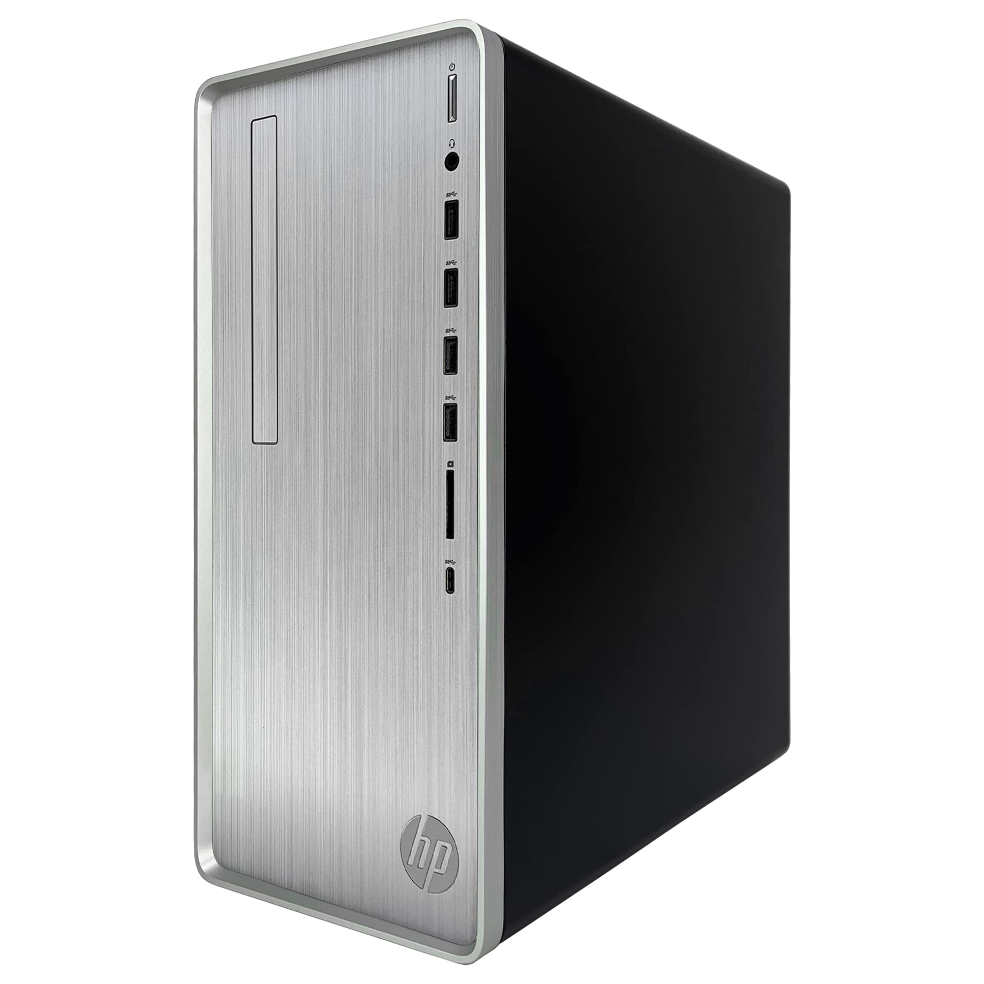 HP Pavilion TP01 Tower Desktop Computer - AMD Ryzen 3 5300G 4-Core up to 4.20 GHz Processor, 8GB DDR4 RAM, 2TB NVMe SSD + 1TB HDD, AMD Radeon Graphics, No Optical Drive, Windows 11 Home