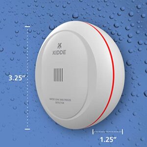 Kidde WiFi Water Leak Detector & Freeze Alarm, Alexa Device, Smart Leak Detector for Homes with App Alerts,White