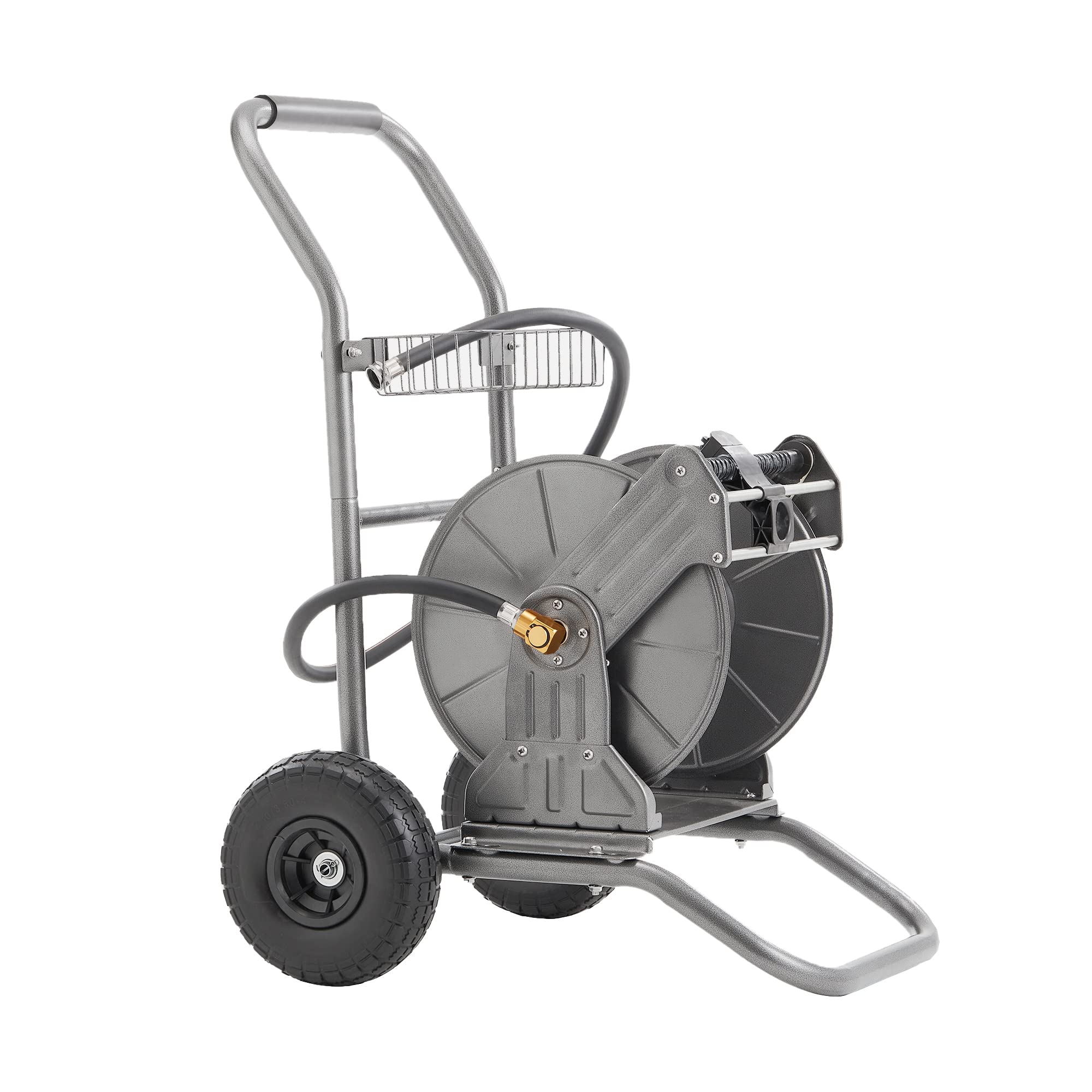 Giraffe Tools Garden Hose Reel Cart with Wheels, Heavy Duty Water Hose Cart with Hose Guide, Water Hose Reel with Wheels for Outside Garden & Yard