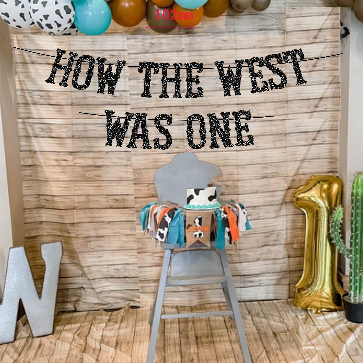 How The West Was One Banner, First Rodeo Birthday Party, Customized Banner, Western Theme,Cowboy Cowgirl, First Rodeo Birthday Party Decorations Boy,Little Cowboy,How the West Was One,1st Birthday.