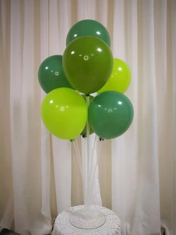 100pcs Dark Green, light green, fruit green Balloons,12 Inches Latex Baby Shower Birthday Jungle Theme Party Decorations