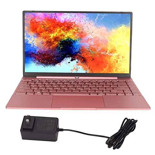 Shanrya 14 inch Ultrathin Office Notebook with Pink IPS HD Digital Screen with Backlit touchpad