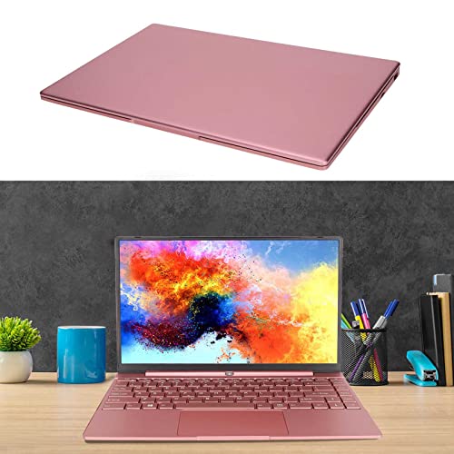 Shanrya 14 inch Ultrathin Office Notebook with Pink IPS HD Digital Screen with Backlit touchpad