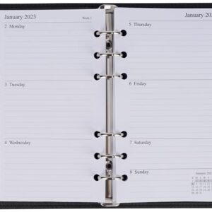2023 Planner Refills Portable Size 3 - Monthly and Weekly with 6-Ring Binder, Compact/Personal Size