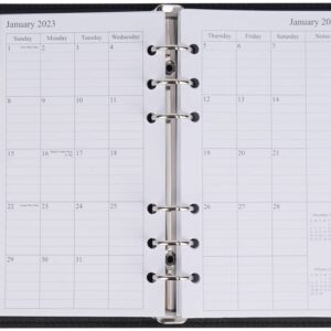 2023 Planner Refills Portable Size 3 - Monthly and Weekly with 6-Ring Binder, Compact/Personal Size